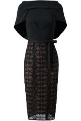 Roland Mouret Lace and Cottonblend Dress