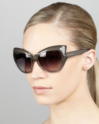 Tom Ford Bardot Sharp Cateye Sunglasses Gray - Lyst