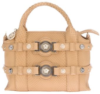Versace Mini Python Print Handbag - Lyst