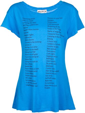 Wildfox Summer List Hippy Tshirt - Lyst