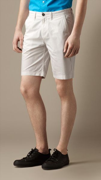 Burberry Cotton Poplin Shorts - Lyst