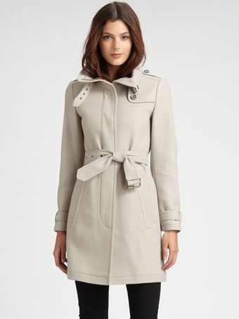 Burberry Brit Woolblend Coat - Lyst