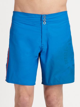 Diesel Cottonblend Swim Shorts - Lyst