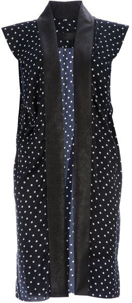 Haider Ackermann Polka Dot Sleeveless Cardigan - Lyst