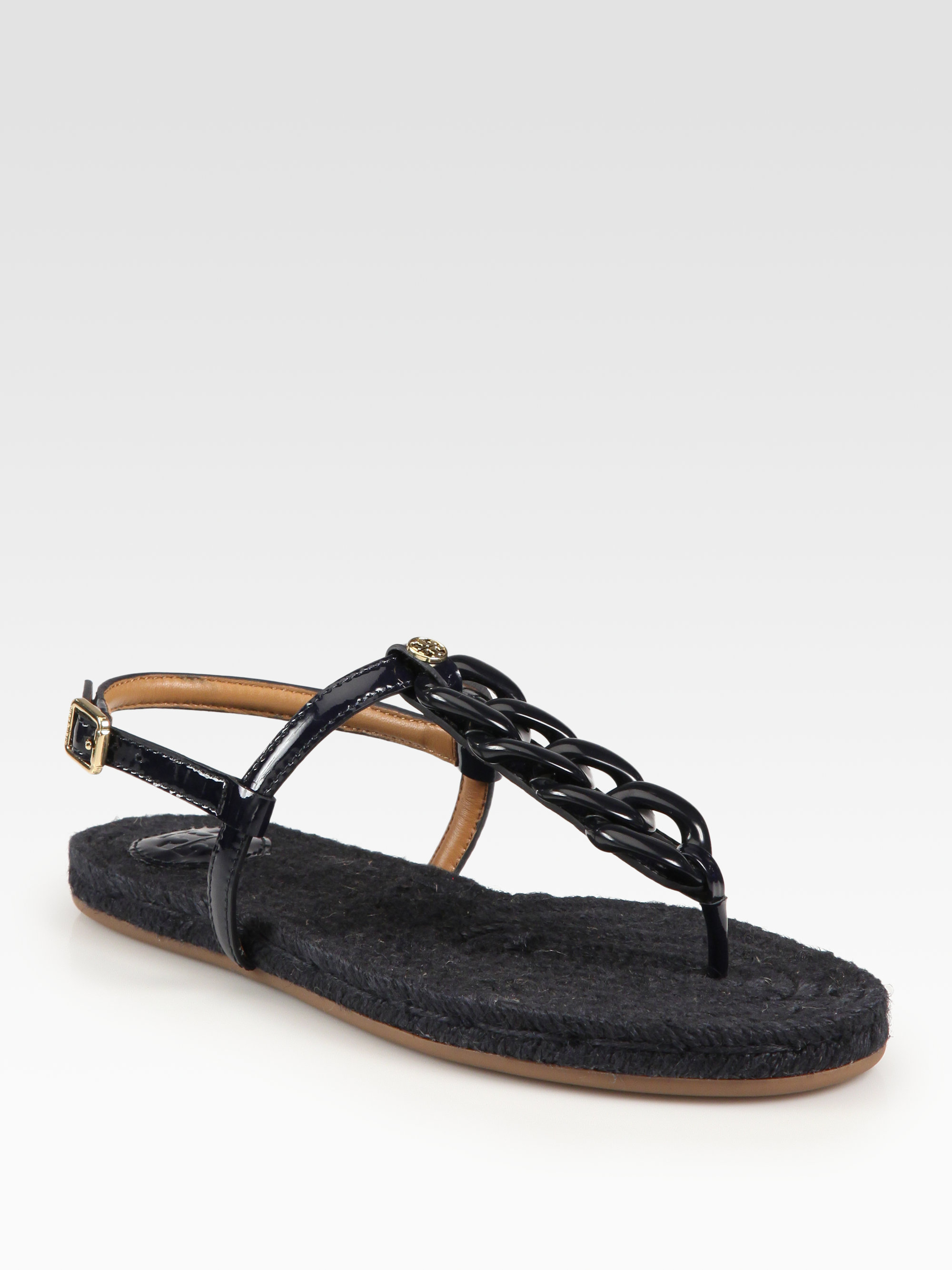navy thong sandals