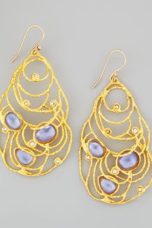 Alexis Bittar Mauritius Golden Lace Drop Earrings - Lyst