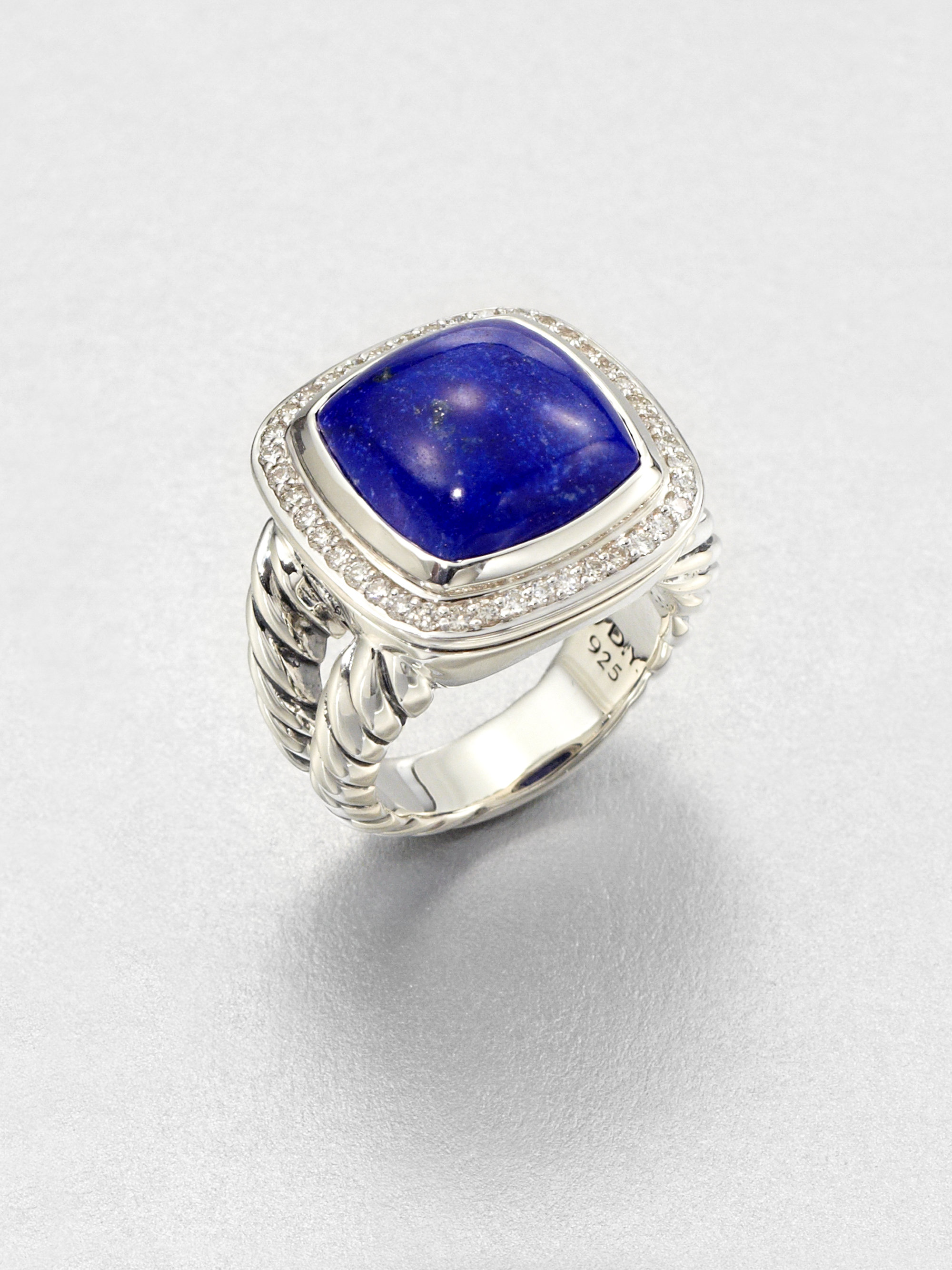 David Yurman Lapis Diamond Ring in Blue | Lyst