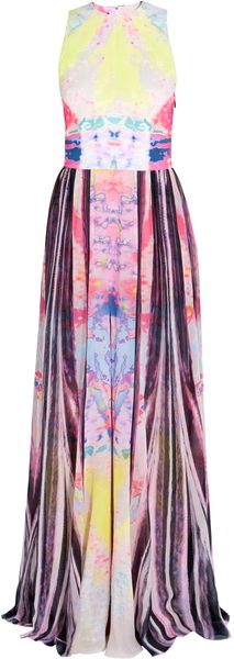 Elie Saab Print Sleeveless Gown - Lyst