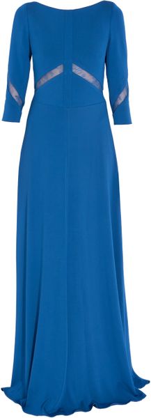 Elie Saab Sleeve Lace Insert Gown - Lyst