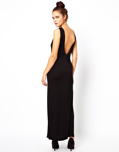 Glamorous Maxi Dress with Plunge V Back in Blue (cobalt)