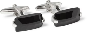 Lanvin Crystal Rhodium Plated Cufflinks - Lyst