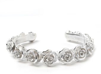 Leivankash Rose Love Cuff Silver - Lyst
