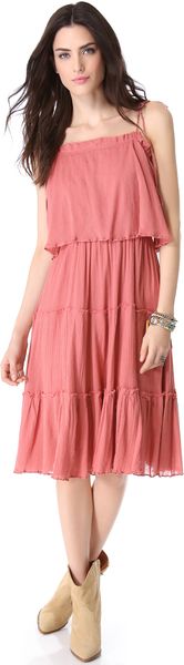 Love Sam Tiered Gauze Dress - Lyst