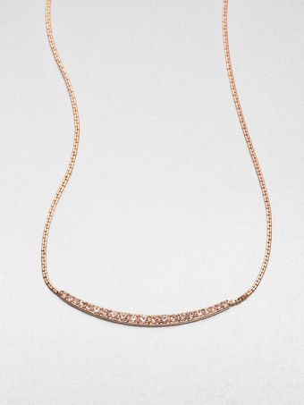 Michael Kors Pavé Bar Necklace - Lyst