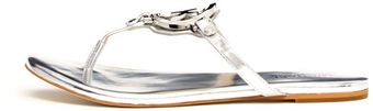 Michael Kors Melodie Metallic Logo Thong Sandal - Lyst