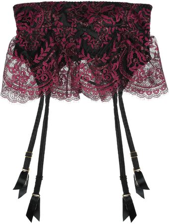 Agent Provocateur Dahlia Satin and Metallic Lace Waspie - Lyst