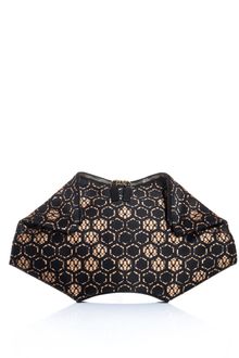 Alexander McQueen De Manta Satin Clutch - Lyst