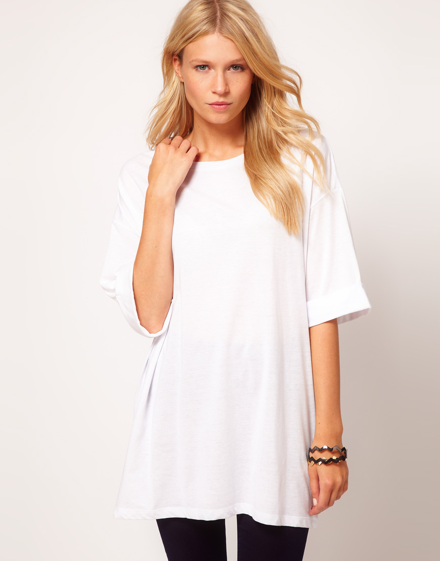 Asos Oversized T-Shirt in White | Lyst