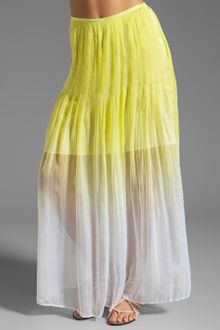 Catherine Malandrino Pleated Maxi Skirt - Lyst