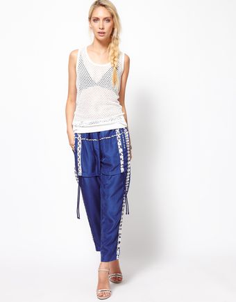 Edun Silk Drawstring Trousers - Lyst