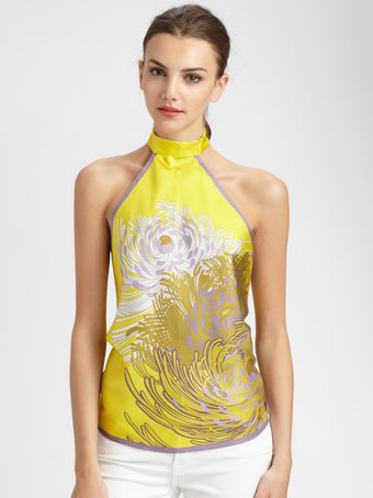 Gucci Silk Scarf Top - Lyst