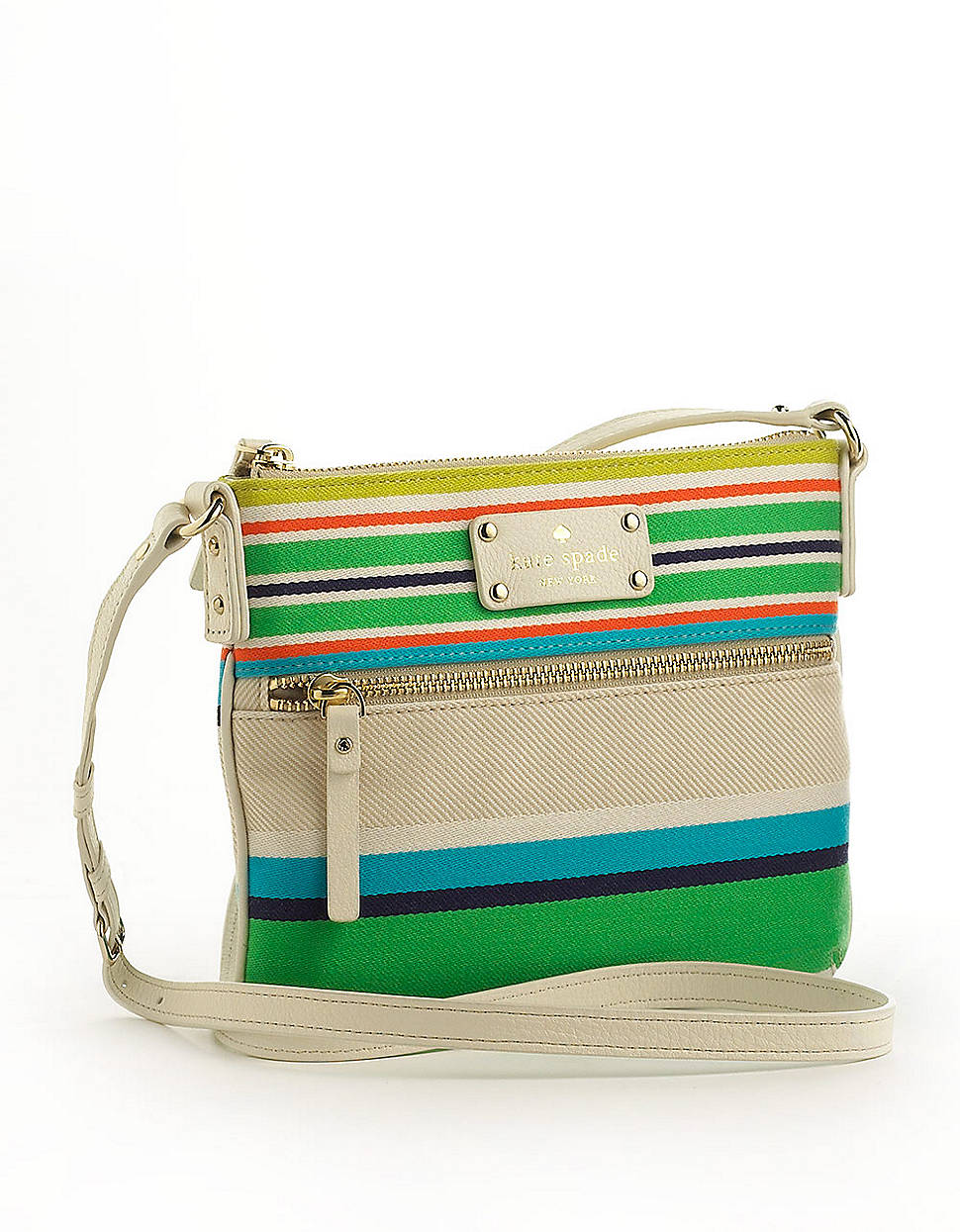 Kate Spade Tenley Striped Crossbody Bag In Green (multi) 