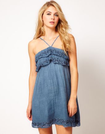 Miss Sixty Gabe Chambray Denim Dress - Lyst