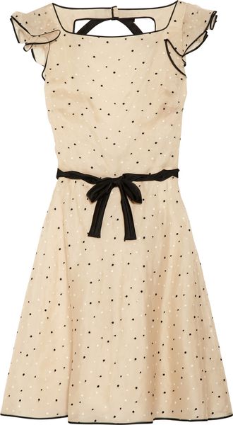 Valentino Polkadot Silk-blend Dress - Lyst