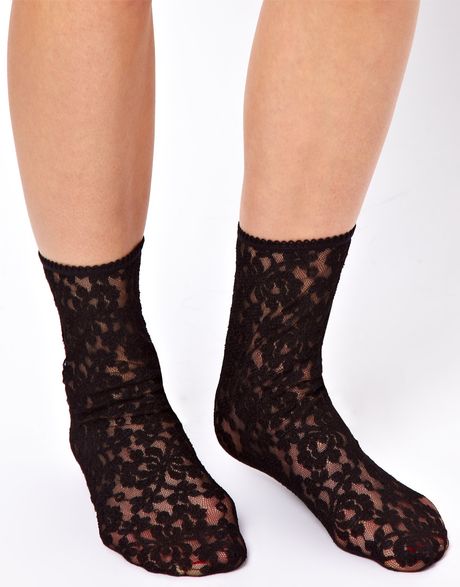 lace socks long