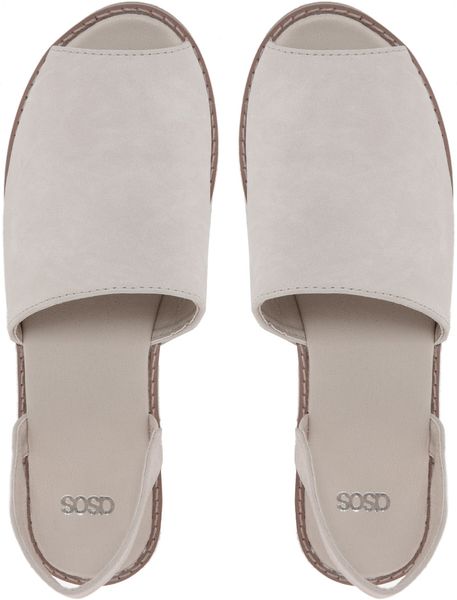 Asos Foxtrot Flat Sandals in Beige (cream) | Lyst