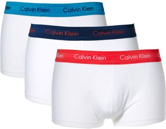 Calvin Klein 3 Pack Trunks Cotton Stretch - Lyst