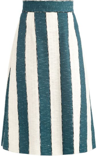 Dolce & Gabbana Stripe Aline Skirt - Lyst