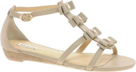 Dune Joy Flat Sandals in Beige (cream) | Lyst