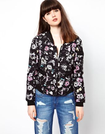 Eleven Paris Reversible Bomber Jacket in Floral Butterfly Print - Lyst