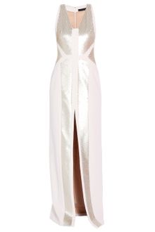 Elie Saab Metallic Panel Beading Gown - Lyst