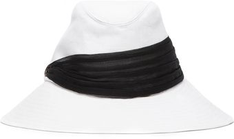 Eugenia Kim Jordana Linen Wide Brim Fedora in Ivory Black - Lyst