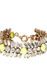 J.Crew Crystal and Neon Chevron Bracelet