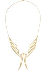 Jennifer Fisher Gold Large Hollow Wing Necklace