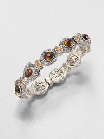 Konstantino Cognac Quartz Citrine and Sterling Silver Bracelet - Lyst