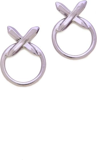 Luv Aj Crystal Cross Statement Earrings - Lyst