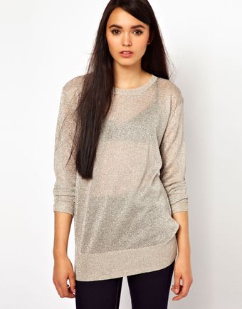 Markus Lupfer Lurex Nat Jumper - Lyst