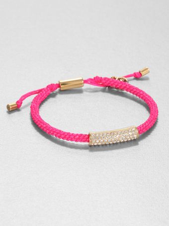 Michael Kors Macrameacute Paveacute Bead Bracelet - Lyst