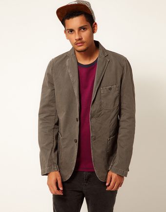 Replay Blazer Garment Dyed Gaberdine - Lyst