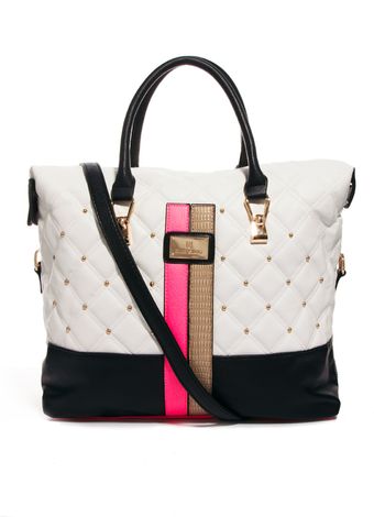 River Island Quilted Stud Boxy Bowler Bag - Lyst