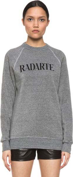 Rodarte Radarte Sweatshirt in Heather Grey - Lyst