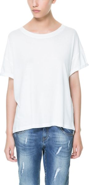 Zara Striped T-Shirt - Lyst