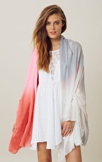 Blu Moon Dip Dye Scarf - Lyst