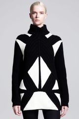 Givenchy Intarsia Patchwork Turtleneck Sweater