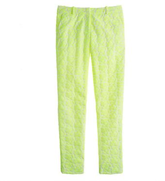 J.Crew Collection Café Capri in Embroidered Neon Floral - Lyst