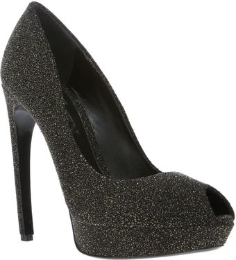 Alexander McQueen Peep Toe Platform Pump - Lyst